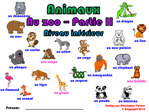 Primary French: Animals - Part II: At the Zoo (Key Stage 1 and Key ...