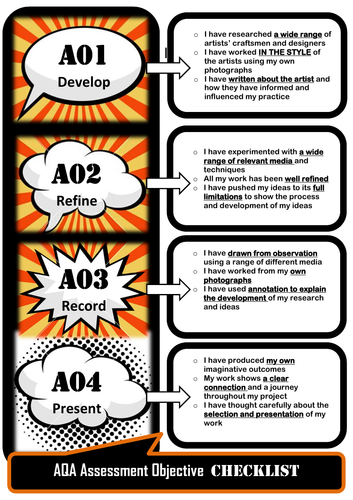 GCSE Art - Assessment Objective Checklist | Teaching Resources