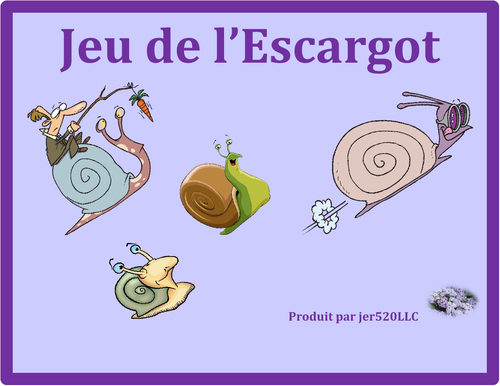 French Regular Verbs Escargot Snail Game