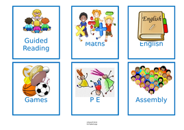 Visual Timetable suitable for KS2 | Teaching Resources