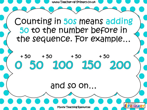 Counting In 50s To 500 Teaching Resources