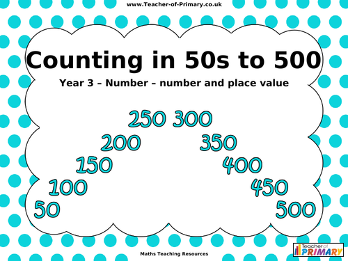 Counting in 50s to 500 | Teaching Resources