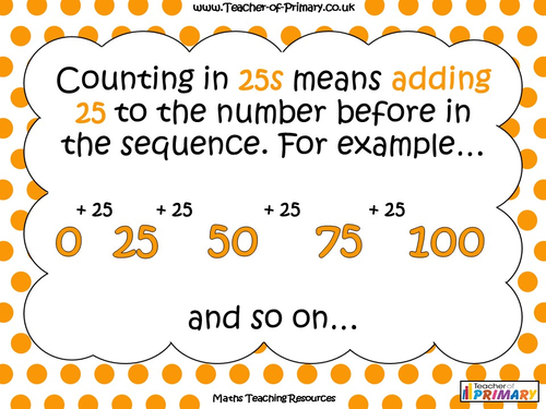 Counting in 25s to 500 | Teaching Resources