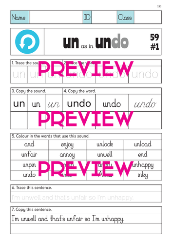 Spelling & Phonics Worksheet - ʌn sound spelled UN | Teaching Resources