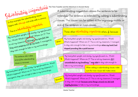 Subordinate conjunctions: how to and practise worksheets by ab73