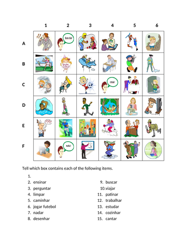 Atividades (Activities in Portuguese) Find it Worksheet