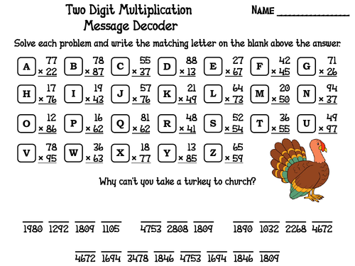two-digit-multiplication-thanksgiving-math-activity-message-decoder-teaching-resources