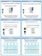 year 4 differentiated reasoning tasks adding 4 digit numbers