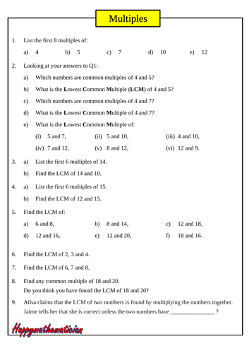 multiples-worksheet-with-answers-teaching-resources