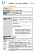 unit 19 health and social care assignment brief