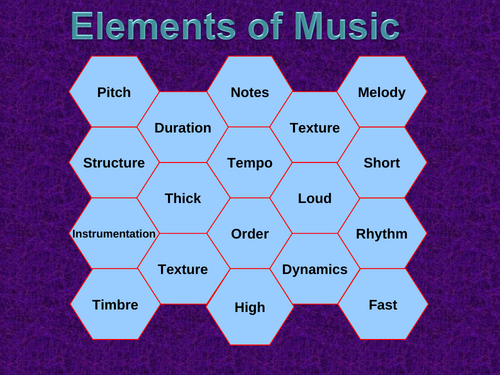 KS3 Blockbusters Starter - Elements of Music | Teaching Resources