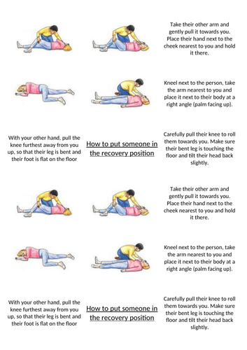 PSHE First aid - Recovery position | Teaching Resources