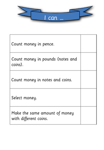 year 2 homework money