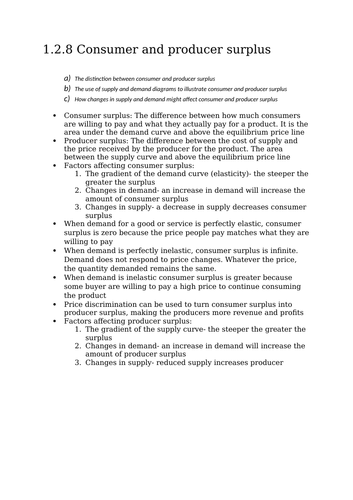 Edexcel Economics AS-level Unit 1.2 How markets work: all the revision ...