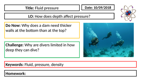 AQA GCSE Physics New Specification - P5 Fluid Pressure