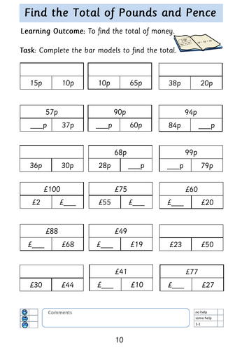 year 2 homework money