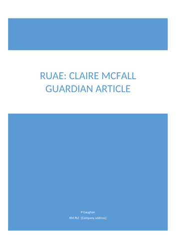 RUAE (Reading for Understanding, Analysis and Evaluating) National 5 (N5) Higher