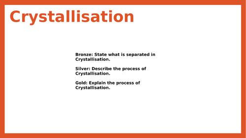 C1.3 Crystallisation