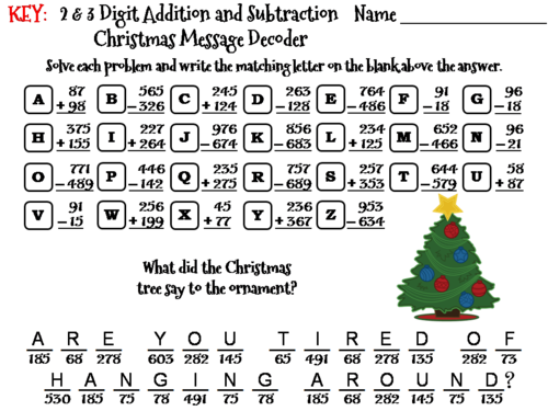 2 and 3 Digit Addition and Subtraction With Regrouping Christmas Math ...