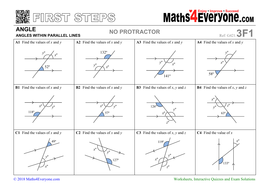 Angles in Parallel Lines (Worksheets with Answers ...