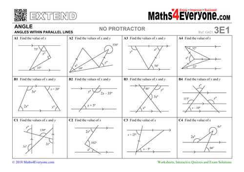 angles-in-parallel-lines-worksheets-with-answers-teaching-resources
