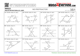 Angles In Parallel Lines Worksheets With Answers Teaching Resources