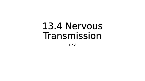 Nervous Transmission Chapter 13.4 OCR GCE Biology