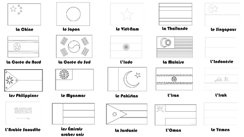 French: Asian countries with prepositions (Key Stage 3 level ...