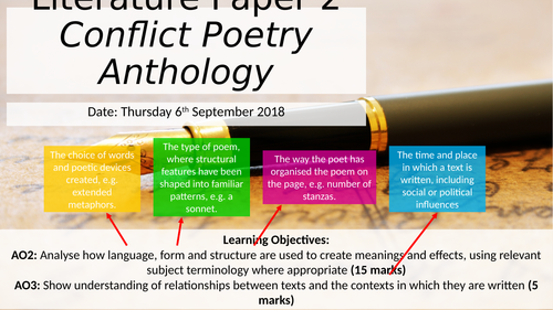 Edexcel Conflict Poetry Intro and Cousin Kate