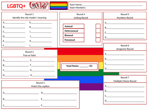 Lgbt Quiz Teaching Resources