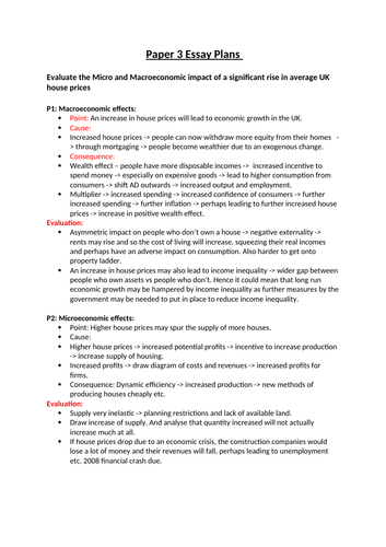 edexcel a level economics essay structure