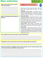 AQA GCSE Biology (Science) Extinction Lesson | Teaching Resources