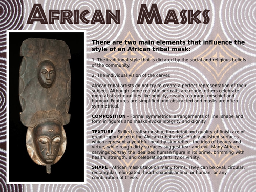 Positive/Negative Collaged Mask Activity | Teaching Resources