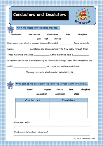 Current Electricity-Conductors and Insulators KS2 | Teaching Resources