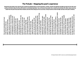 The Prelude (Wordsworth) for GCSE ~ Worksheets and lesson plans for 3