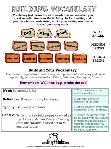 vocabulary building assignment