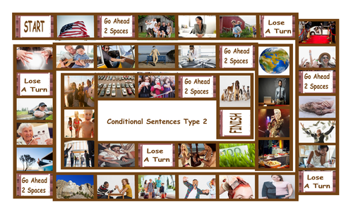 Conditional Sentences Type 2 Legal Size Photo Board Game | Teaching ...