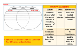 COLON & SEMICOLON WORKSHEETS WITH ANSWERS | Teaching Resources