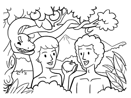 Adam and Eve Coloring Pack