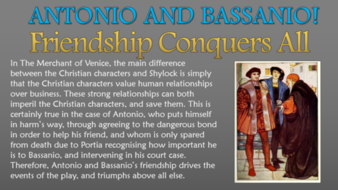 essay on friendship between antonio and bassanio