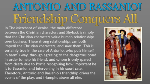 essay on friendship of antonio and bassanio