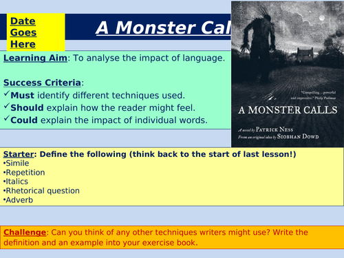 essays on a monster calls
