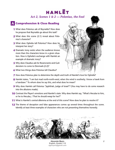 Comic relief in hamlet graveyard scene picture