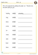 Literacy KS1 SPAG Prefix Un Year 1 Year 2 | Teaching Resources