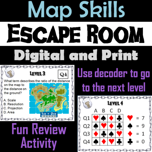 Map Skills Escape Room