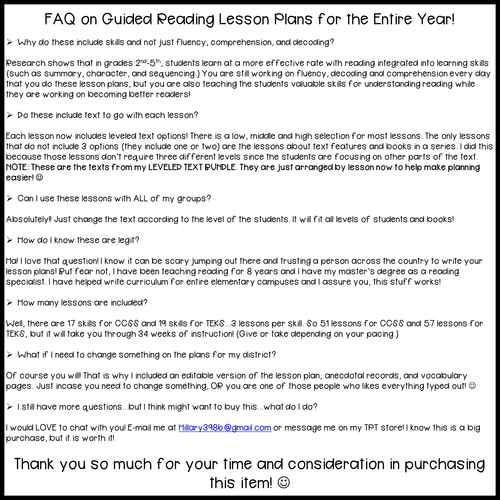 Guided Reading Lesson Plans: 4th Grade | Teaching Resources