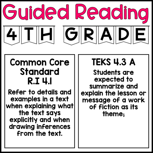 Guided Reading Lesson Plans: 4th Grade | Teaching Resources