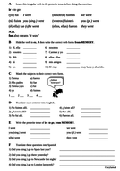 The Preterite Tense in Spanish | Teaching Resources