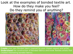 AQA Art and Design Bonded Fabrics Lesson (Angelina Fibers) | Teaching