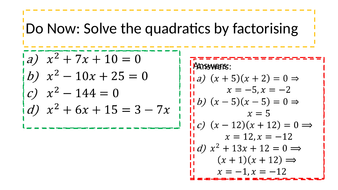 Quadratic Inequalities By Katylnewman Teaching Resources Tes